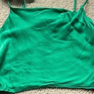 Zara Green Cropped Tank Top Women’s Size Small